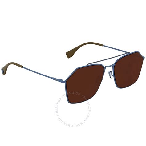 fendi ff m0022|Fendi Brown Rectangular Sunglasses FF M0022/F/S MVU/70 59.